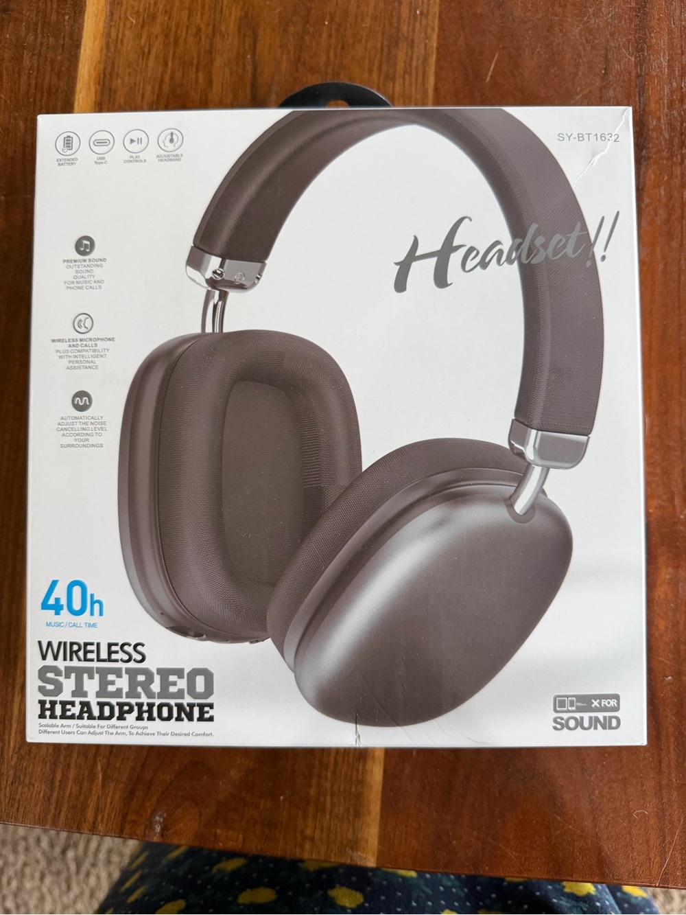 Wireless Over-Ear Headphones - Black